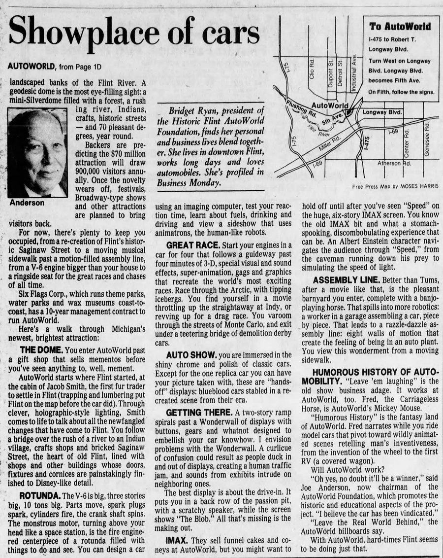 AutoWorld (Six Flags AutoWorld) - JUNE 1984 ARTICLE